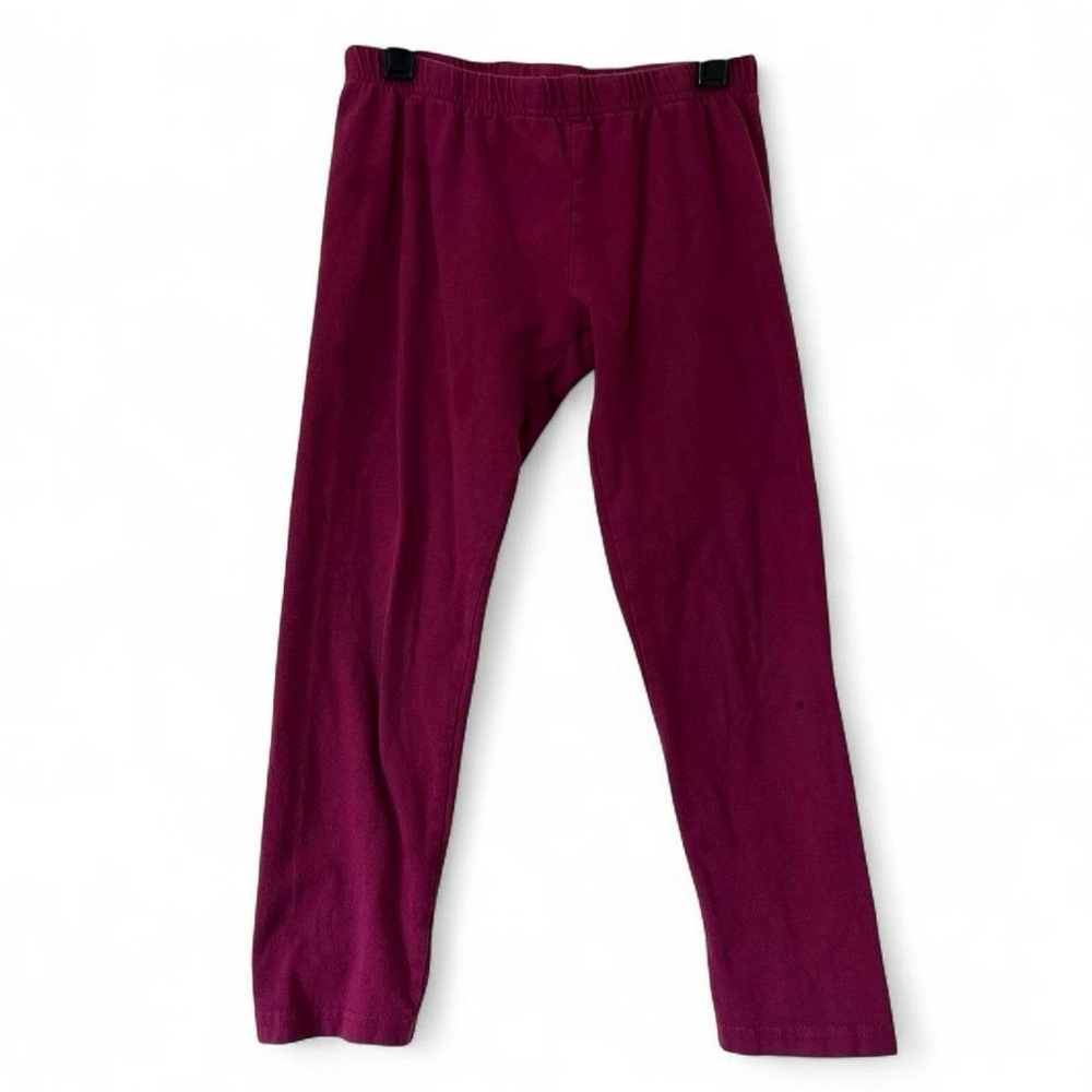 Burgundy Maroon Girls Small 6X Pink Velvet Play Stretch Skinny Ankle Leggings
